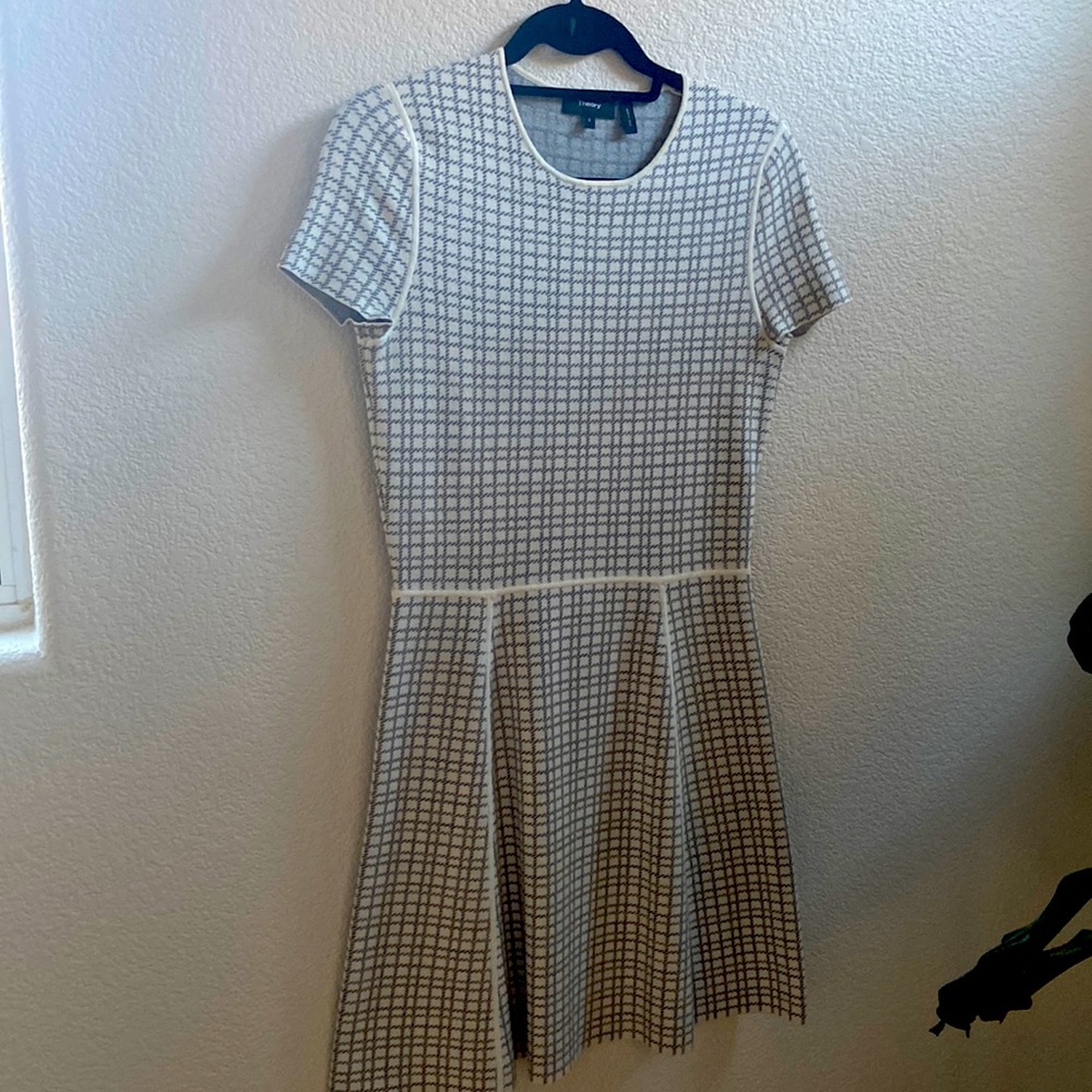 Grey and white theory knit spring dress